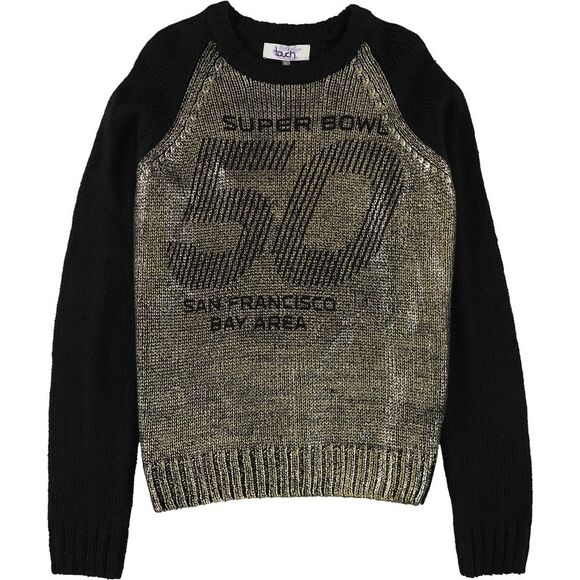 Touch Womens Super Bowl 50 Knit Sweater, Metallic, NWT - Picture 1 of 2